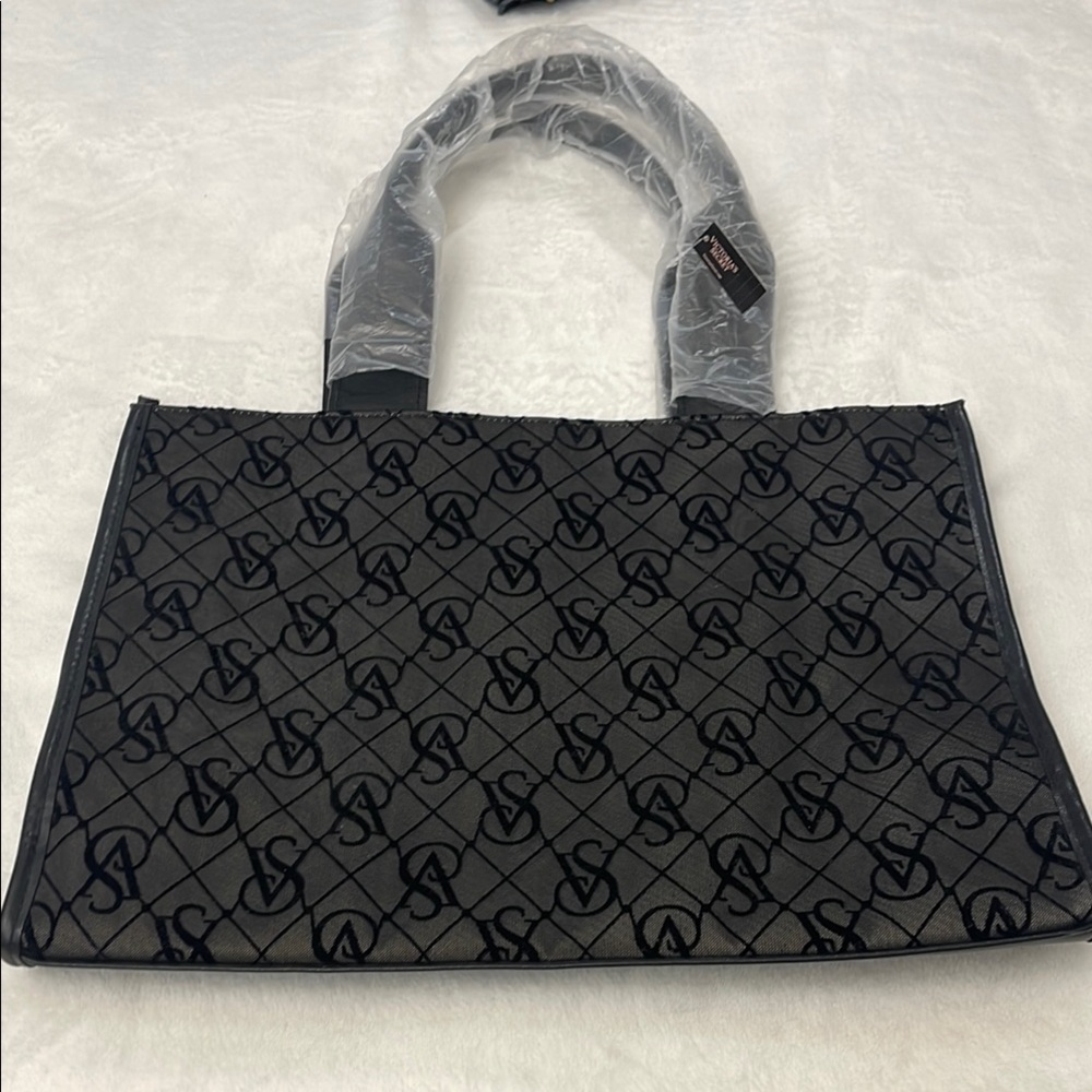 Victoria's Secret Black Monogram Tote